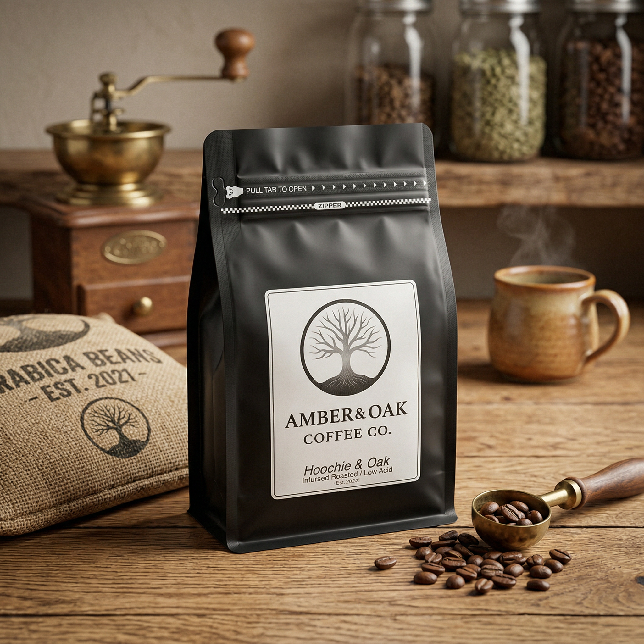 Hoochie & Oak Whole Bean 12oz