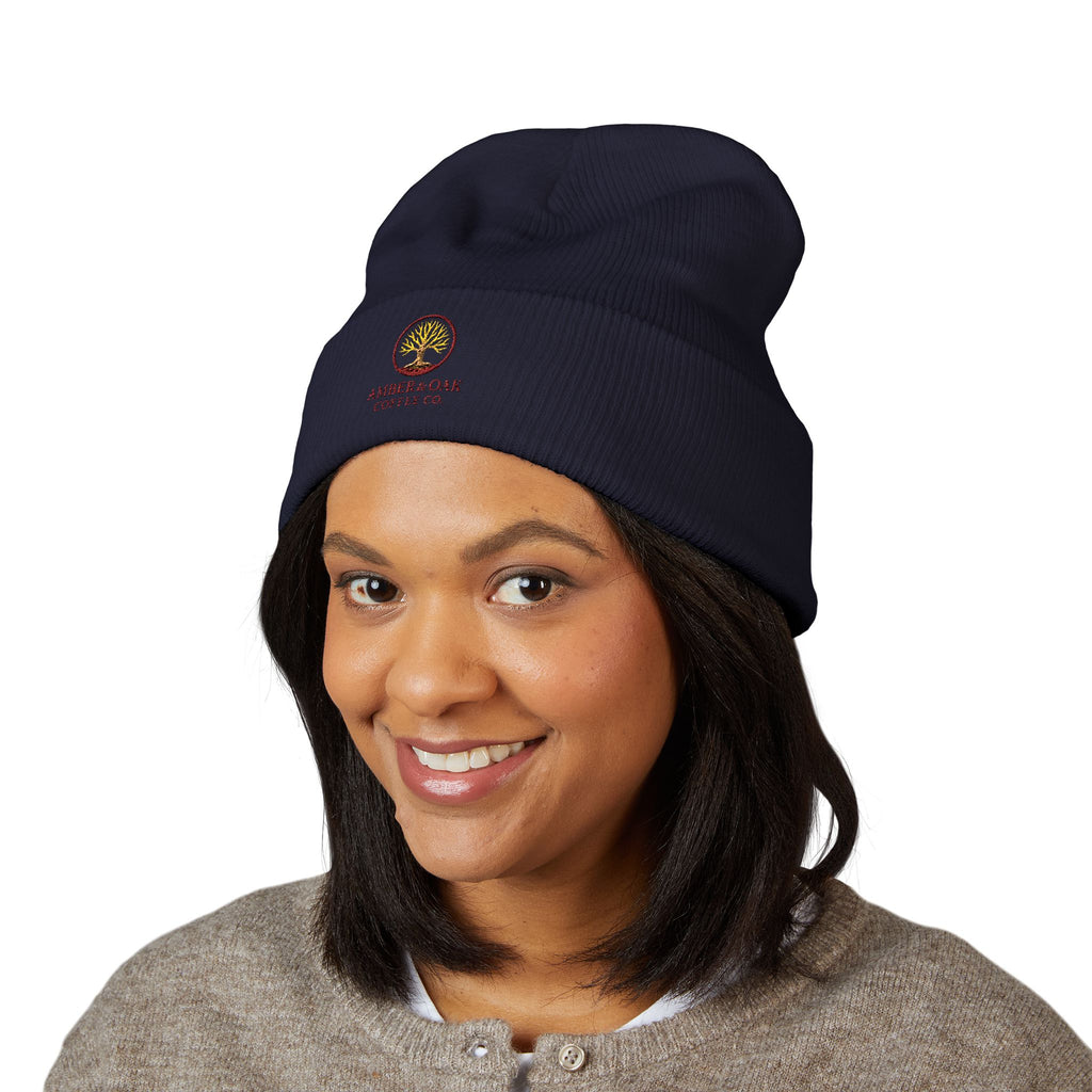 Embroidered Amber & Oak Coffee Co. Classic Cuffed Beanie