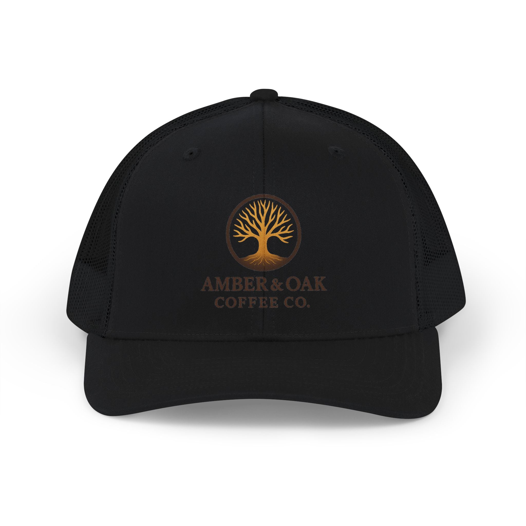 Coffee Logo Trucker Cap — Amber & Oak Coffee Co. Snapback