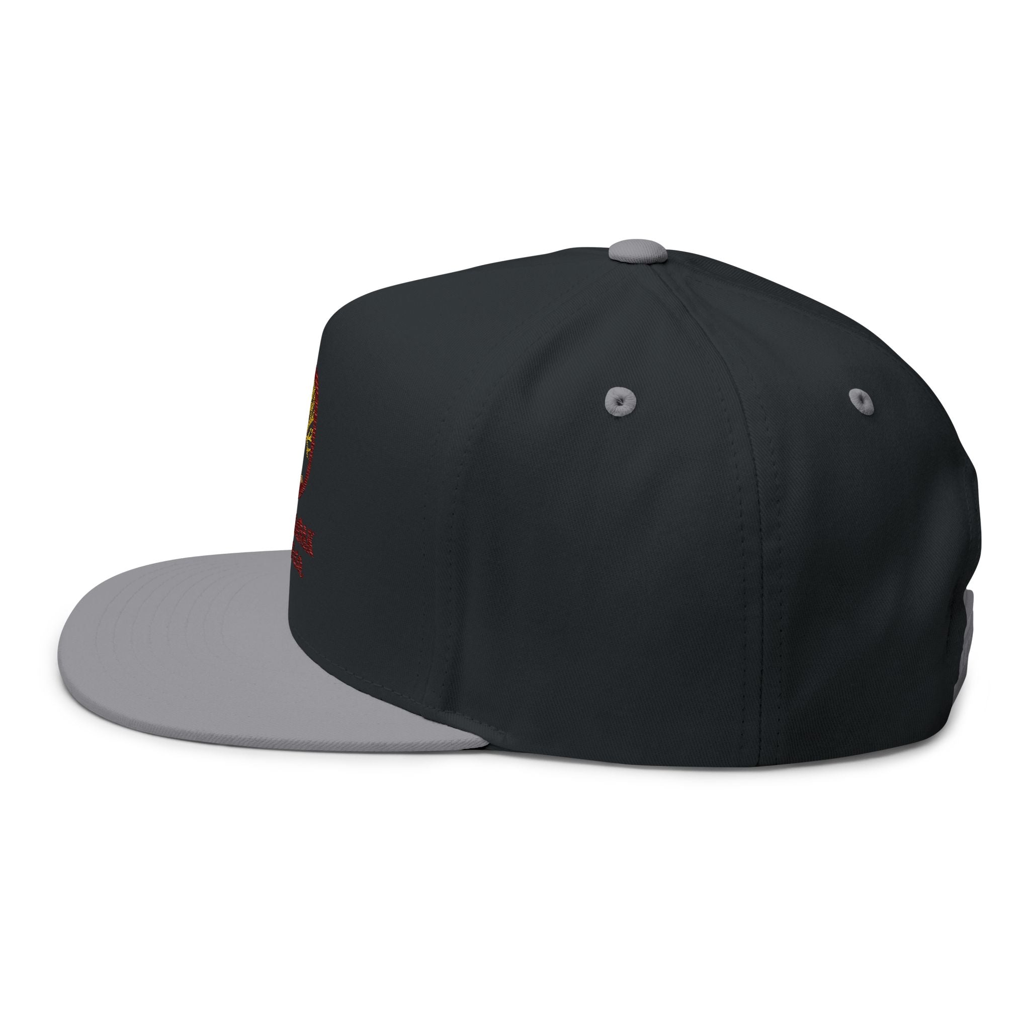 Embroidered Flat Bill Cap — Amber & Oak Coffee Co. Logo