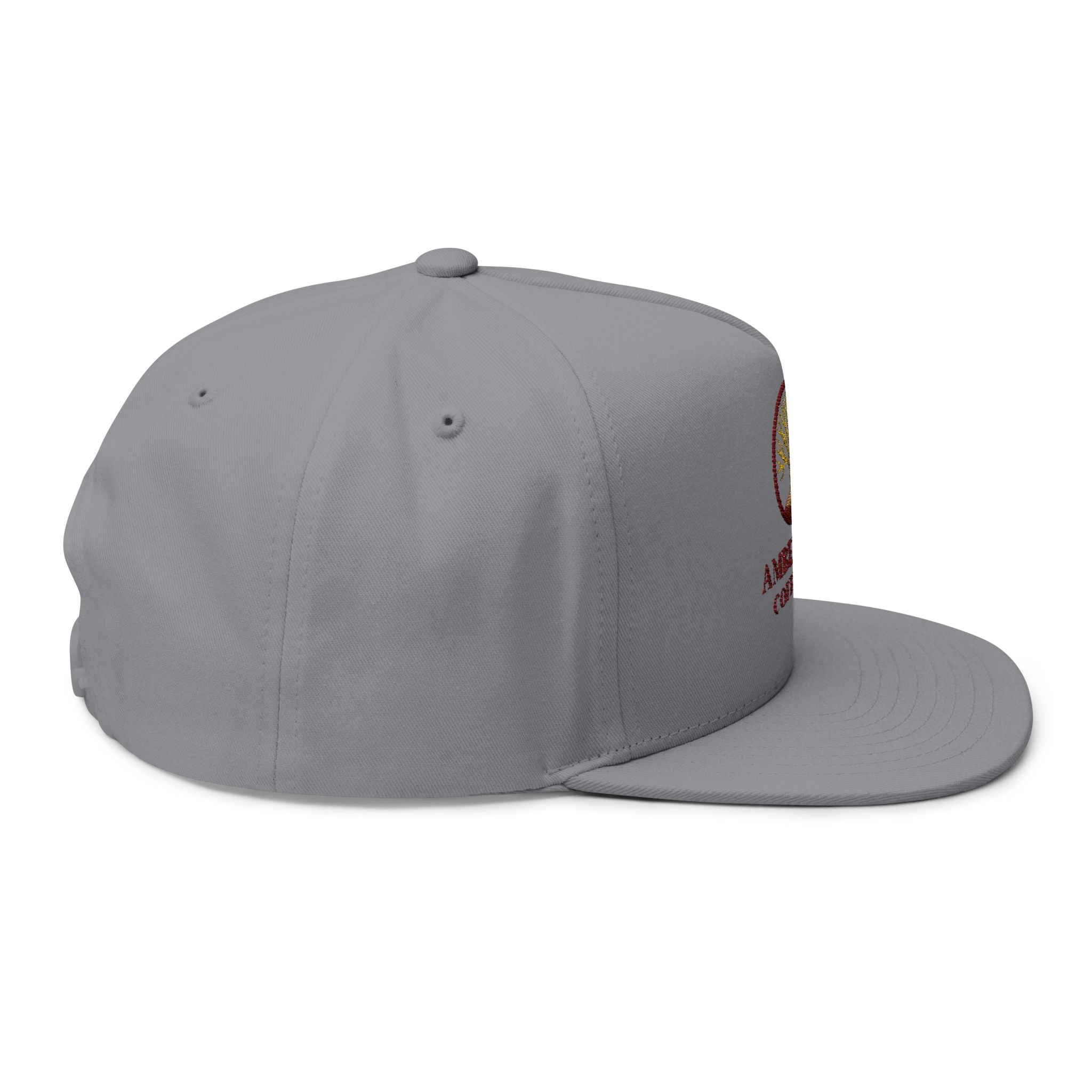 Embroidered Flat Bill Cap — Amber & Oak Coffee Co. Logo
