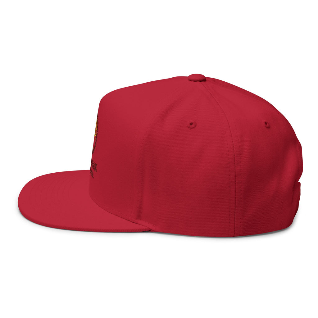 Embroidered Flat Bill Cap — Amber & Oak Coffee Co. Logo