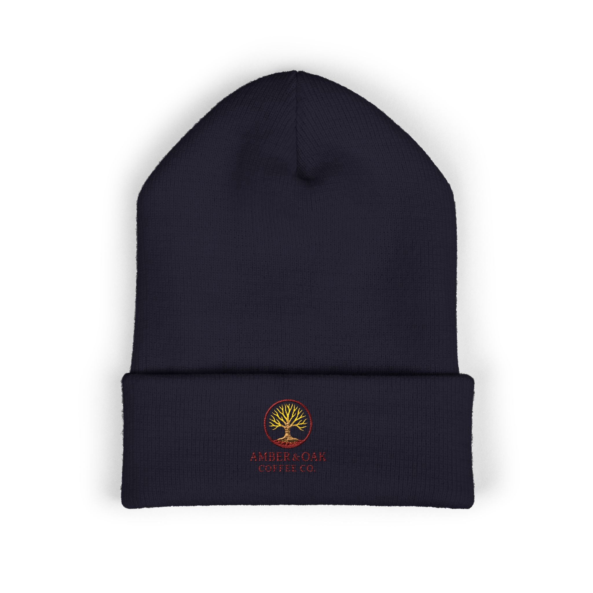 Embroidered Amber & Oak Coffee Co. Classic Cuffed Beanie