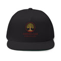 Embroidered Flat Bill Cap — Amber & Oak Coffee Co. Logo