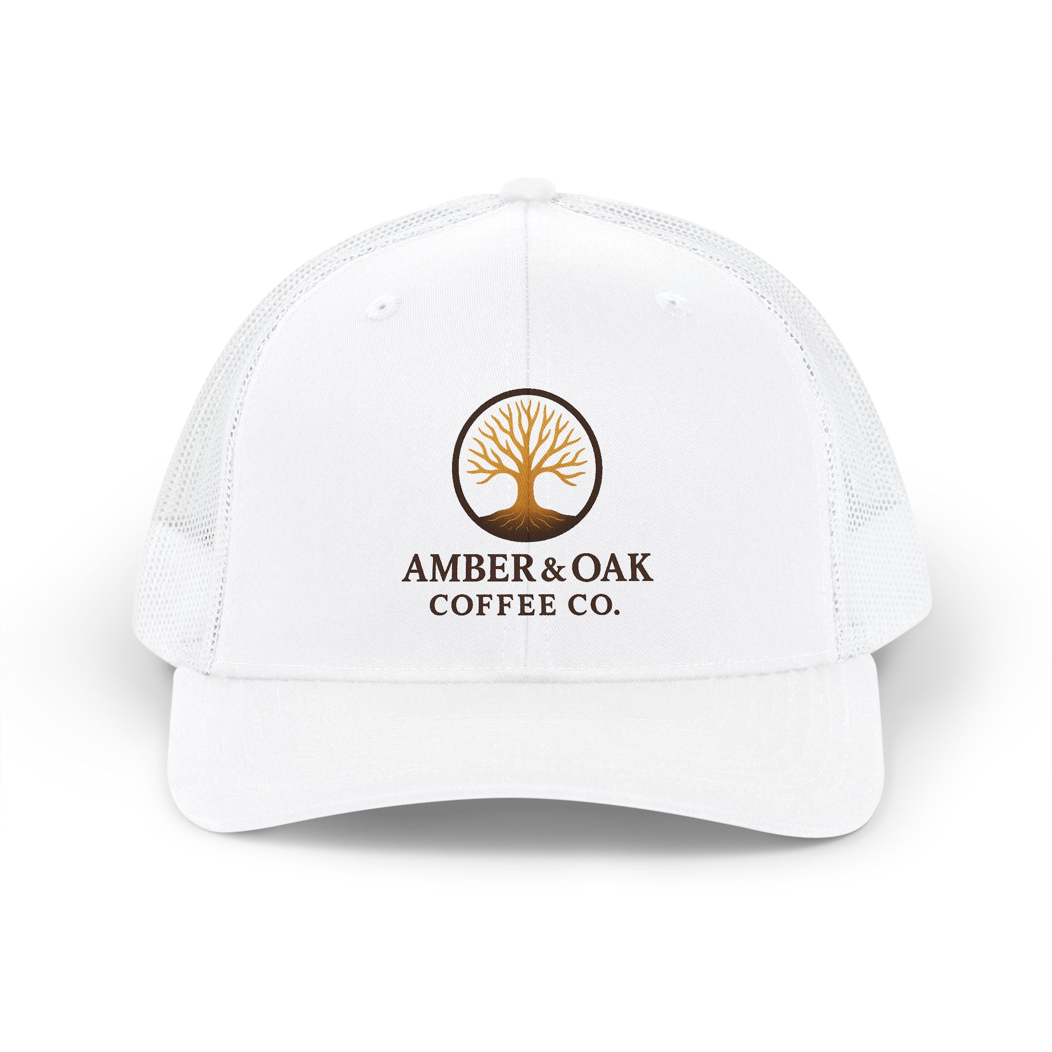 Coffee Logo Trucker Cap — Amber & Oak Coffee Co. Snapback