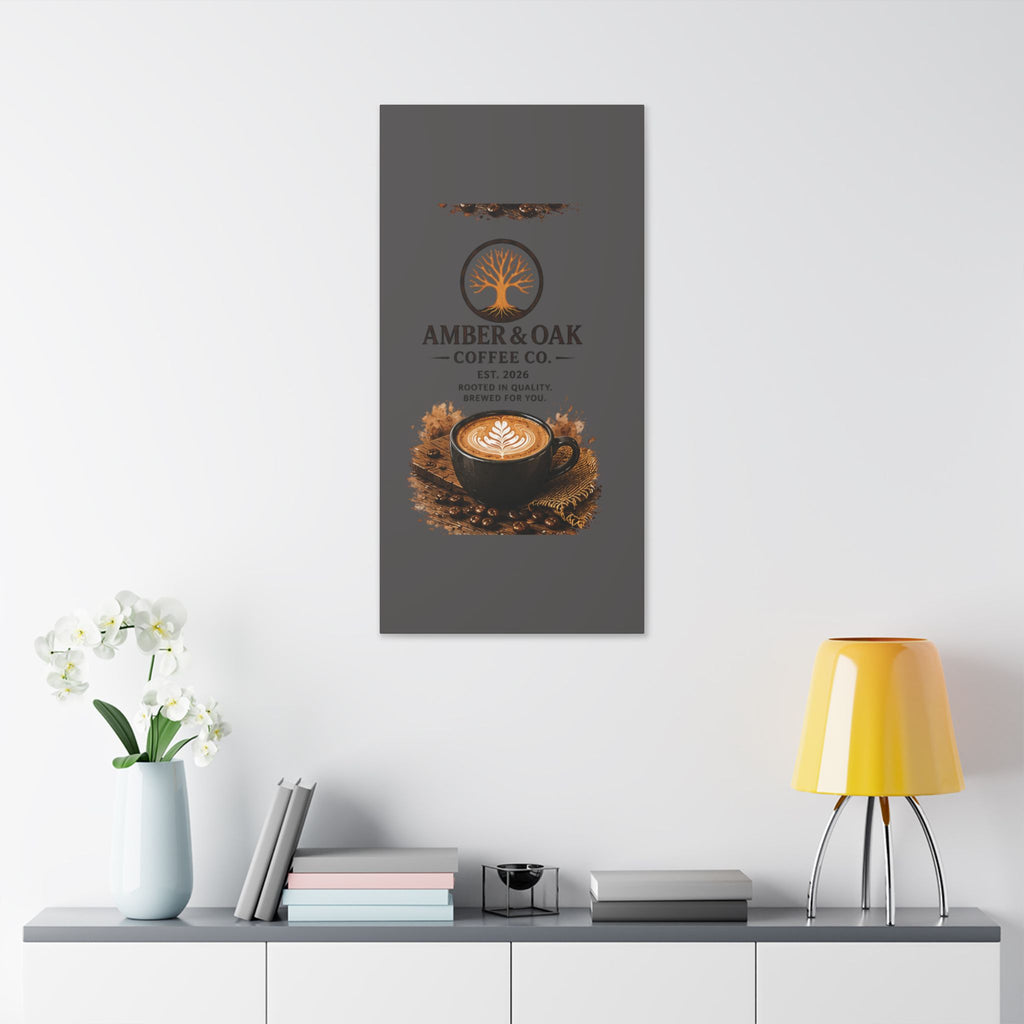 Coffee Shop Canvas — Amber & Oak Coffee Co. Stretched Wall Art