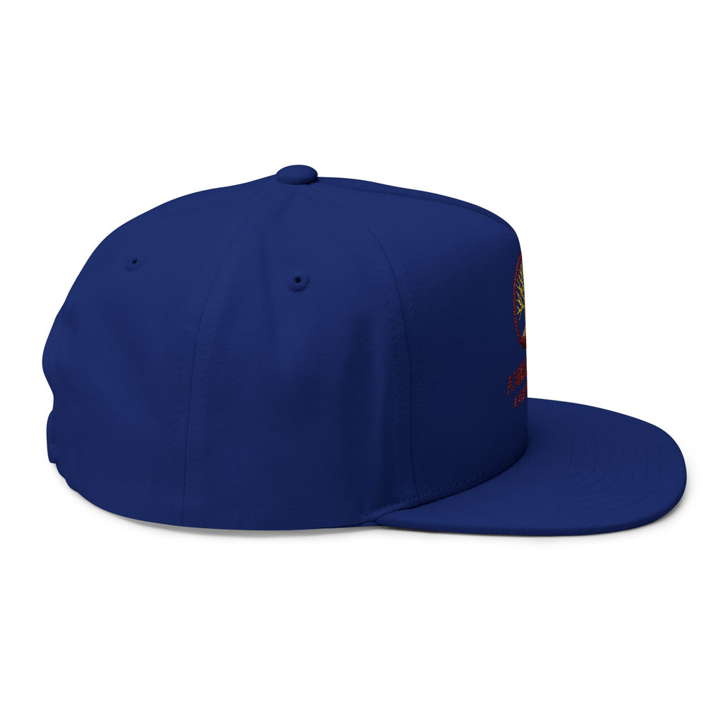 Embroidered Flat Bill Cap — Amber & Oak Coffee Co. Logo