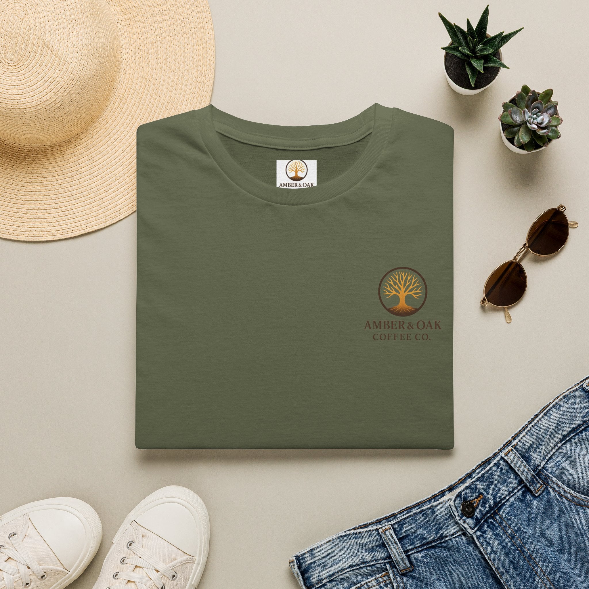 T-Shirt — Amber & Oak Coffee Co. Logo Tee