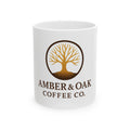 Amber & Oak Coffee Co. Ceramic Mug — Logo Coffee Cup (11oz, 15oz)