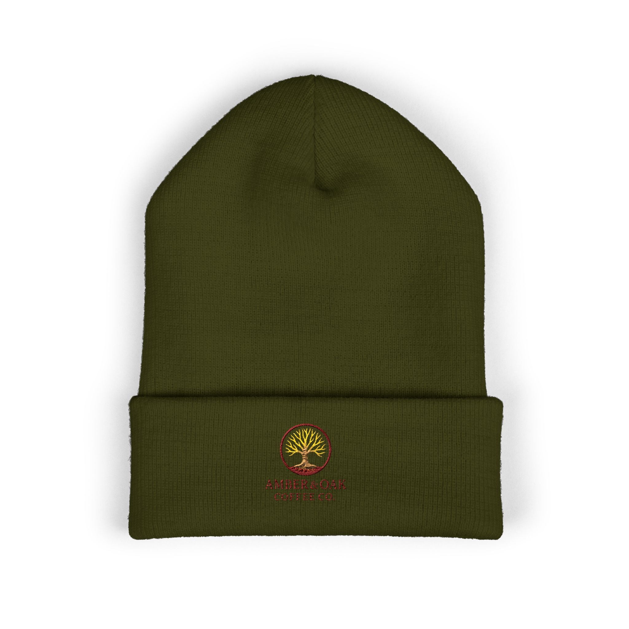 Embroidered Amber & Oak Coffee Co. Classic Cuffed Beanie