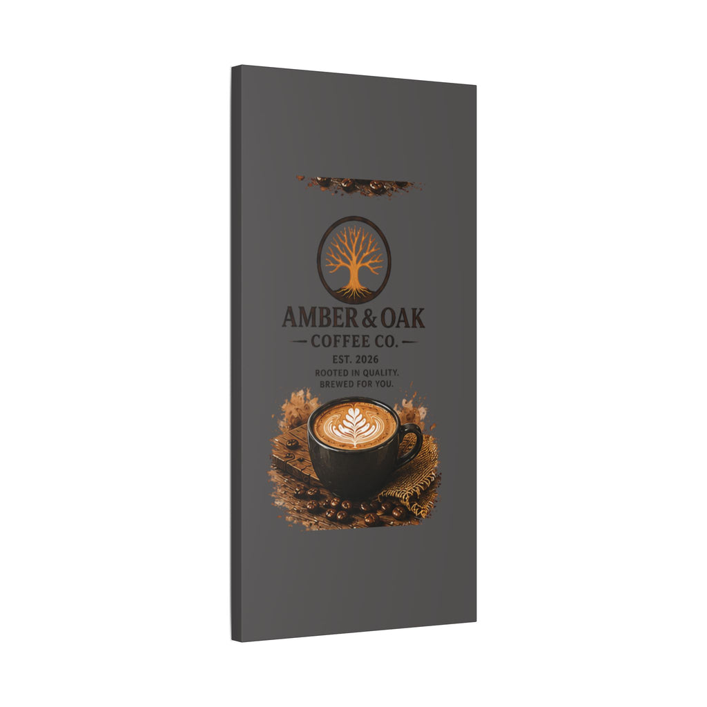 Coffee Shop Canvas — Amber & Oak Coffee Co. Stretched Wall Art