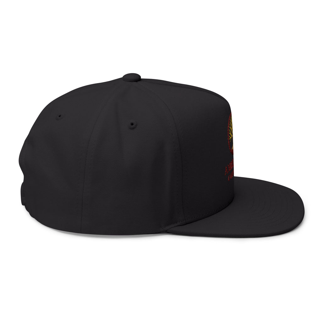 Embroidered Flat Bill Cap — Amber & Oak Coffee Co. Logo