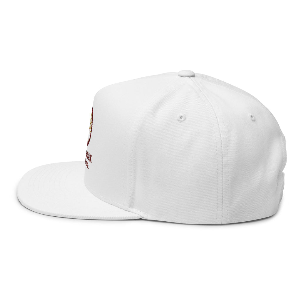 Embroidered Flat Bill Cap — Amber & Oak Coffee Co. Logo