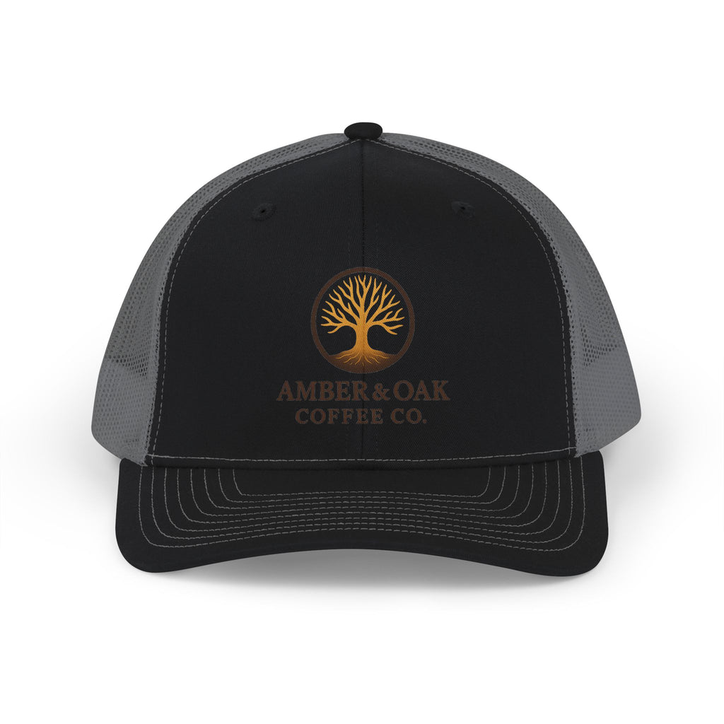 Coffee Logo Trucker Cap — Amber & Oak Coffee Co. Snapback
