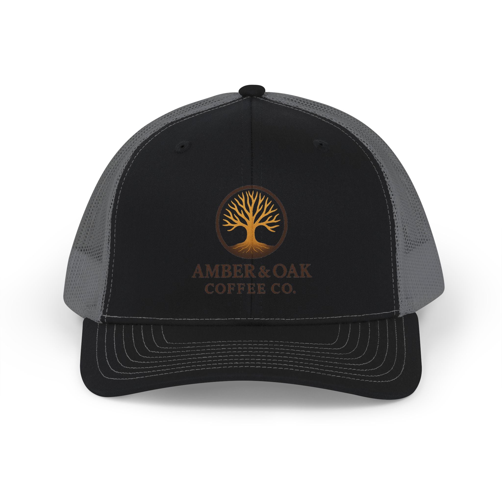 Coffee Logo Trucker Cap — Amber & Oak Coffee Co. Snapback