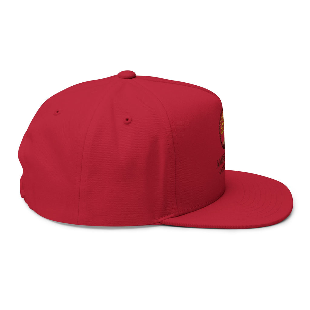 Embroidered Flat Bill Cap — Amber & Oak Coffee Co. Logo